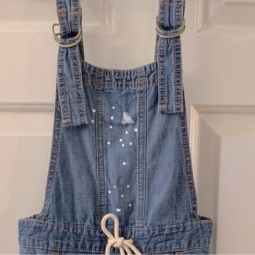 NWT Justice Girls Size 7 Adjustable Denim Overalls